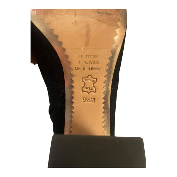 Tory Burch Black Marissa Wool Bootie Size 9.5 - Picture 9 of 10